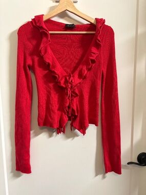 Women’s tie front majorelle sweater